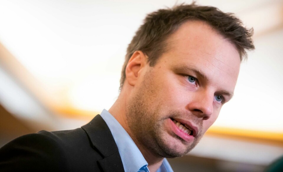 Fremskrittspartiets innvandringspolitiske talsperson Jon Helgheim. Oslo 20200115. Innvandringspolitisk talsmann Jon Helgheim snakker med pressen etter gruppemøtet til Frp i Stortinget onsdag.Foto: Håkon Mosvold Larsen / NTB scanpix