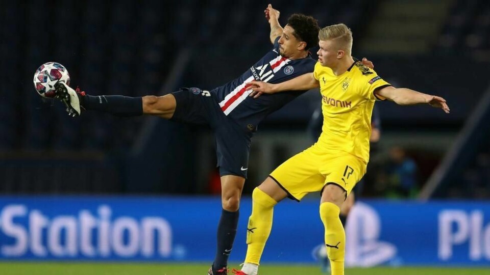 Erling Braut Haaland (i gult) endte opp i Borussia Dortmund. Foto: AP via UEFA
