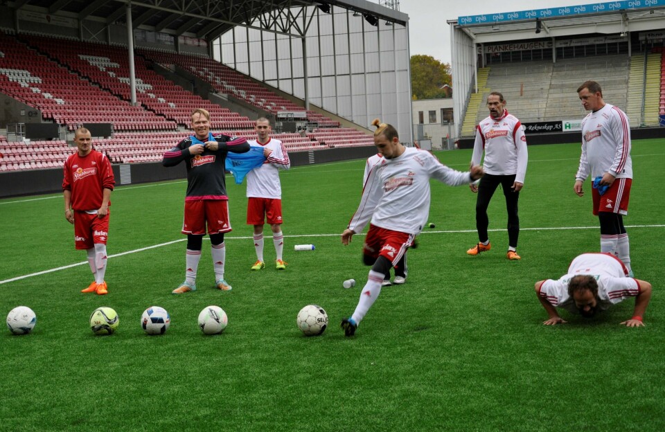 Gatelaget i Fredrikstad på skuddtrening i 2016. Gatelaget i Fredrikstad på trening.