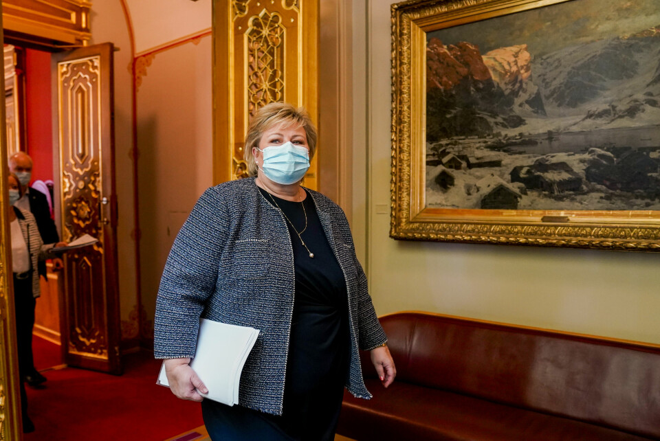 Statsminister Erna Solberg la fram planen om gjenåpning av samfunnet etter koronapandemien onsdag denne uken. Foto: Torstein Bøe/NTB Statsminister Erna Solberg
