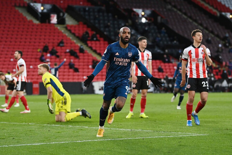 Alexandre Lacazette scoret to mål i en veldig enkel Arsenal-seier over Sheffield United. Alexandre Lacazette scoret to mål i en veldig enkel Arsenal-seier over Sheffield United.