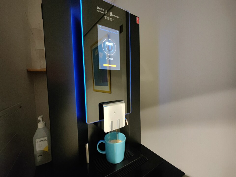 Kaffemaskinene fra Waterlogic står nå rundt omkring i Oslo kommunes lokaler og leverer kaffe til de ansatte. Men er det egentlig espresso man får? Kaffemaskin fra Waterlogic