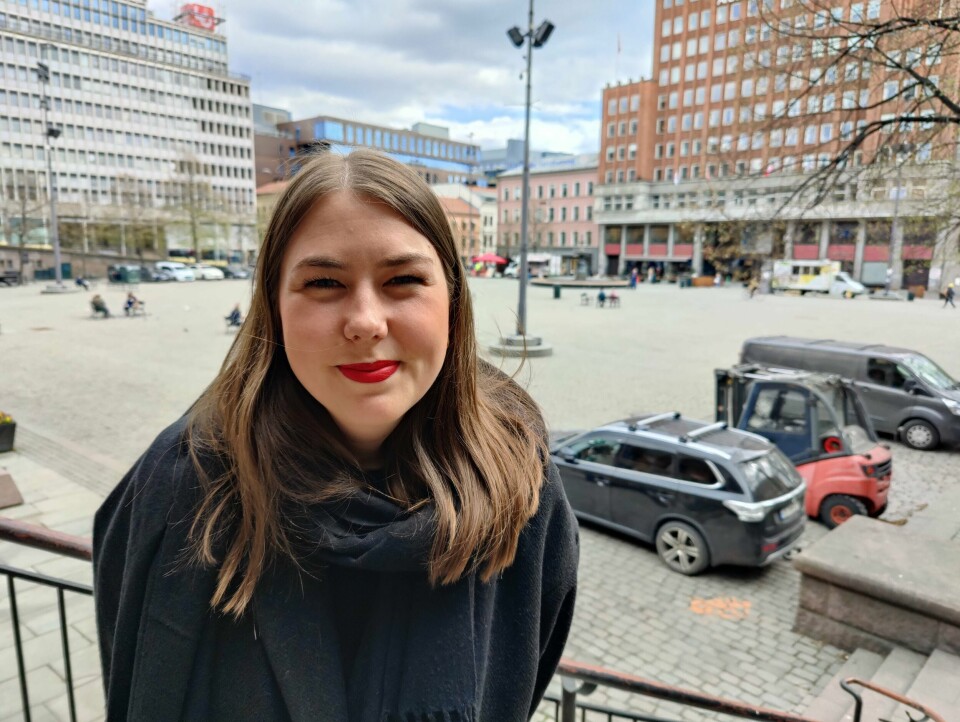 Leder av AUF Astrid Hoem tror årets 1. mai blir viktigere enn noensinne. På Youngstorget i Oslo