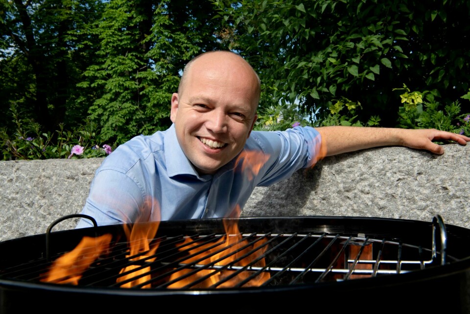 – Det er en styrke at vi har dialektmangfold i nasjonale medier, mener Trygve Slagsvold Vedum, leder i Senterpartiet. Her fra et sommerintervju med Dagsavisen i 2019. – Det er en styrke at vi har dialektmangfold i nasjonale medier, mener Trygve Slagsvold Vedum, leder i Senterpartiet. Her fra et sommerintervju med Dagsavisen i 2019.