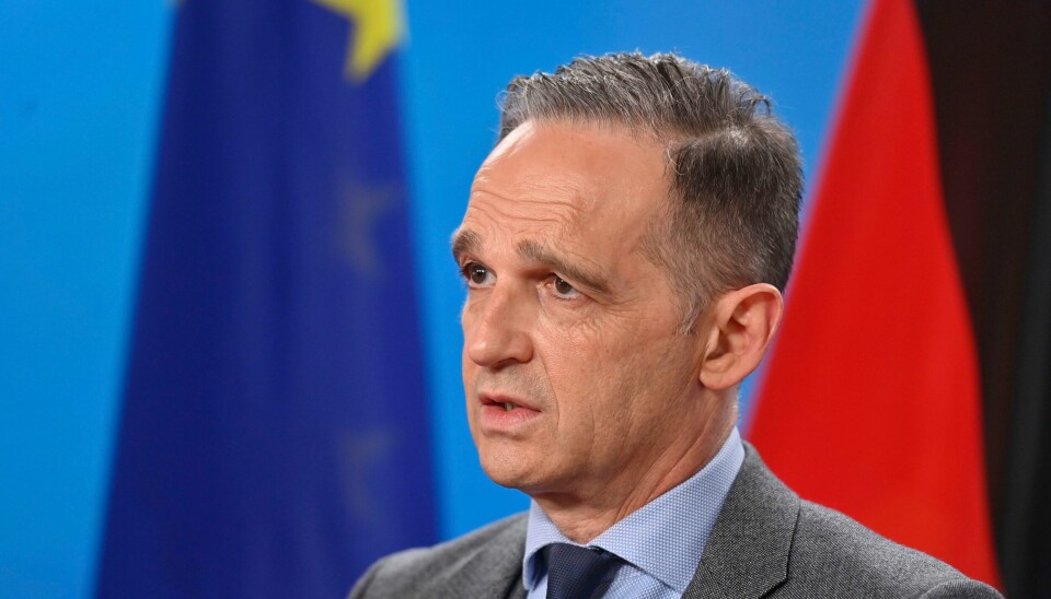 Tysklands utenriksminister Heiko Maas på en pressekonferanse i Berlin i forrige uke. Tysklands utenriksminister Heiko Maas på en pressekonferanse i Berlin i forrige uke. Foto: John MacDougall / AP / NTB