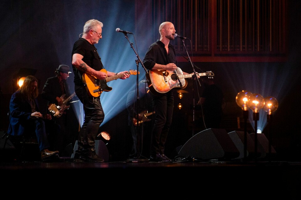 Åge Aleksandersen & Sivert Høyem spilte på Oslo Konserthus i anledning av Bob Dylans 80-årsdag. Åge Aleksandersen & Sivert Høyem spilte på Oslo Konserthus i anledning av Bob Dylans 80-årsdag.Foto: Annika Byrde / NTB