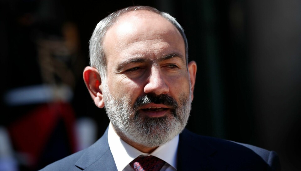 Armenias statsminister Nikol Pasjinian håper på gjenvalg i parlamentsvalget om halvannen uke. Armenias statsminister Nikol Pasjinian håper på gjenvalg i parlamentsvalget om halvannen uke. Arkivfoto: François Mori / AP / NTB