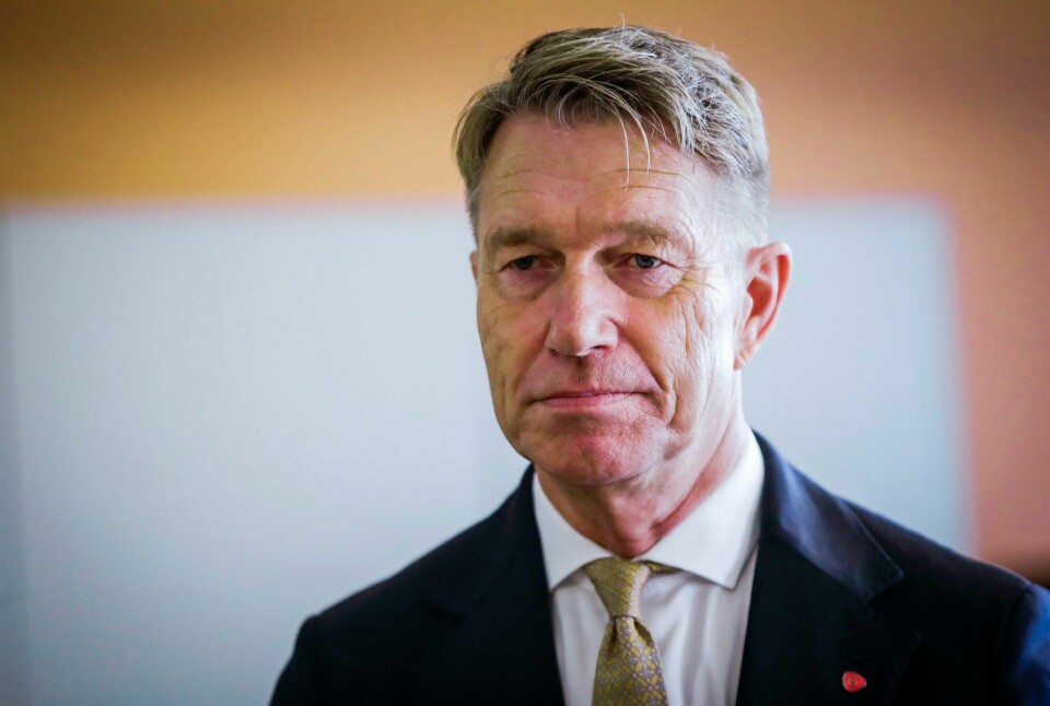 Vi produserer mer enn ti ganger så mye fornybar strøm per innbygger som EU-landene i snitt. Likevel får ikke regjeringa, Høyre og NHO nok, skriver Marie Sneve Martinussen. På bildet energiminister Terje Aasland. Olje- og energiminister Terje Aasland (Ap)