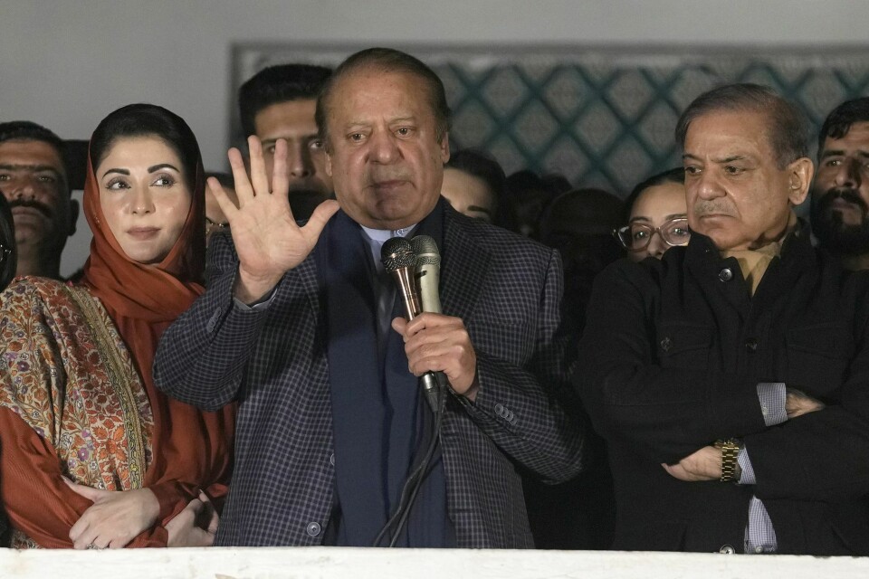 Tidligere statsminister Nawaz Sharif (i midten) kan få sin fjerde periode som leder av Pakistan. Tidligere statsminister Nawaz Sharif (i midten) kan få sin fjerde periode som leder av Pakistan.