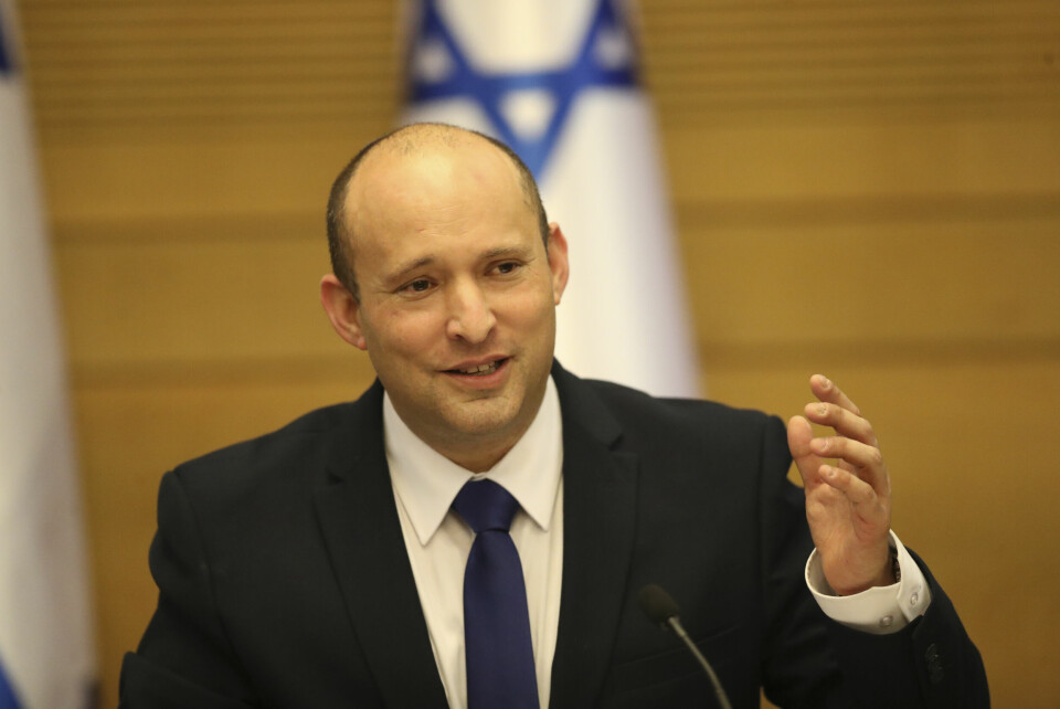 Israels nye statsminister Naftali Bennett og hans regjering ble formelt tatt i ed i Jerusalem sist søndag. Israels nye statsminister Naftali Bennett.