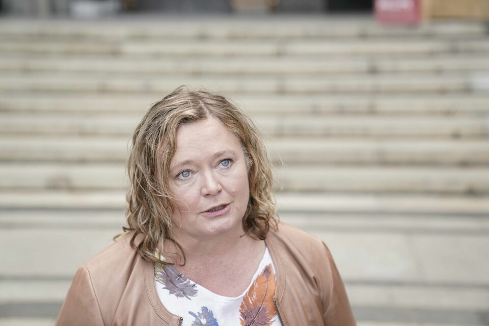 Gruppeleder i Høyres bystyregruppe I Oslo, Anne Haabeth Rygg, utenfor rådhuset i Oslo i forbindelse med mistillitssaken mot byråd Lan Marie Berg (MDG). Gruppeleder i Høyres bystyregruppe I Oslo, Anne Haabeth Rygg, utenfor rådhuset i Oslo i forbindelse med mistillitssaken mot byråd Lan Marie Berg (MDG). Foto: Stian Lysberg Solum / NTB