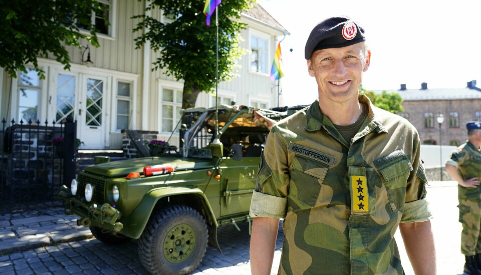 Forsvarssjef general Eirik Kristoffersen deltar i Pride-paraden i Oslo sentrum lørdag.Foto: Terje Pedersen / NTB Forsvarssjef general Eirik Kristoffersen deltar i Pride-paraden i Oslo sentrum lørdag.Foto: Terje Pedersen / NTB