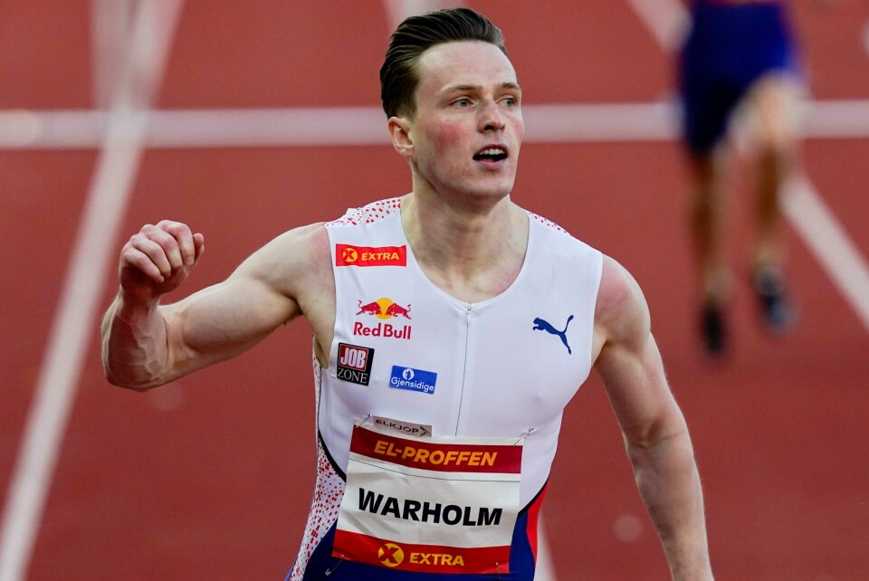 Karsten Warholm gleder seg stort til å løpe foran publikum igjen når han sesongåpner på Bislett Games. Foto: Karsten Warholm i aksjon på 300 meter hekk tidligere i sommer. Foto: Lise Åserud / NTB