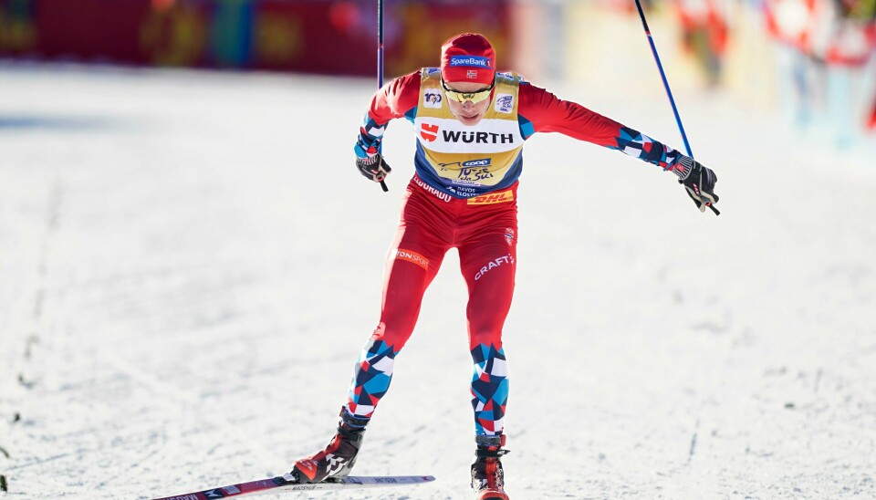 Harald Østberg Amundsen under sprinten i Davos.Foto: Terje Pedersen / NTB Harald Østberg Amundsen under sprinten i Davos.Foto: Terje Pedersen / NTB