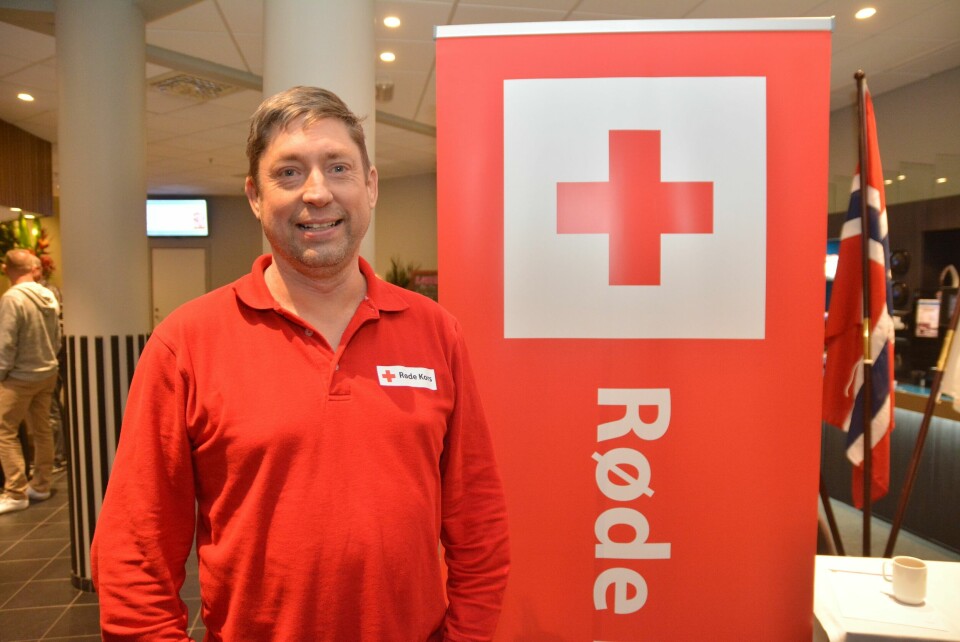 Anders Lervold, leder i Råde Røde Kors. Anders Lervold