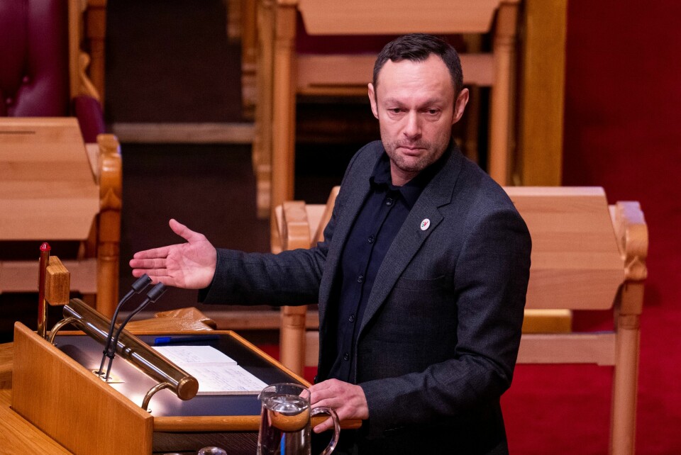 Torgeir Knag Fylkesnes (SV) mener et helseregister for sjøfolk burde komme på plass. Oslo 20230104. Torgeir Knag Fylkesnes (SV) under den muntlige spørretimen på Stortinget i Oslo onsdag.