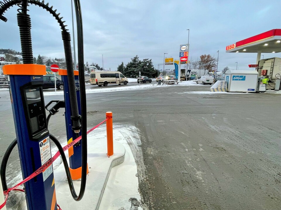 På Esso Ryen i Oslo vil det komme 14 nye lynladere for elbil. Ryen