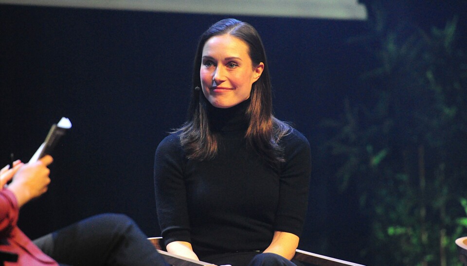 Den tidligere finske statsministeren Sanna Marin på NHOs utenrikskveld på Rockefeller i Oslo mandag kveld.
