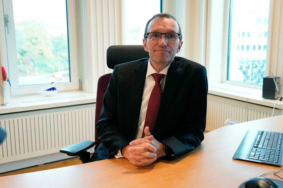 Espen Barth Eide (Ap) på sin første dag som utenriksminister, 16. oktober 2023 – på dagen 10 år etter at han gikk av som utenriksminister i Stoltenberg-regjeringen. Espen Barth Eide