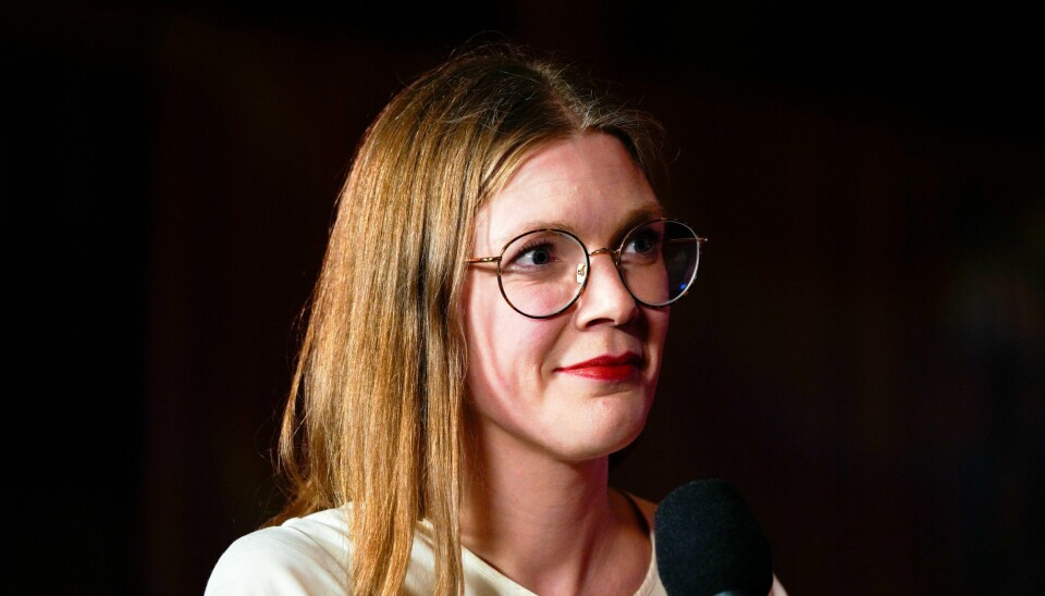 Rødt-leder Marie Sneve Martinussen blir ikke mye klokere av Høyres tidslinje over aksjehandel-saken. Rødt-leder Marie Sneve Martinussen blir ikke mye klokere av Høyres tidslinje over aksjehandel-saken. Foto: Hanna Johre / NTB