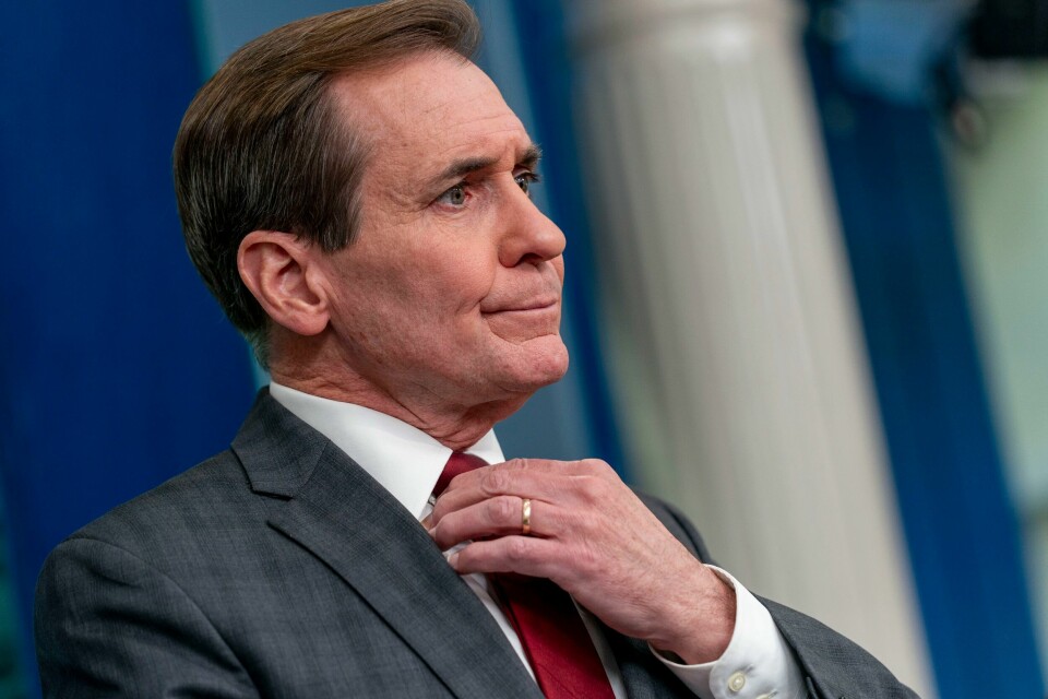 USA er ikke interessert i noen krig med Jemen, forsikrer den amerikanske talspersonen John Kirby. Bildet ble tatt i desember i fjor USA er ikke interessert i noen krig med Jemen, forsikrer den amerikanske talspersonen John Kirby. Bildet ble tatt i desember i fjor. Foto: Andrew Harnik / AP / NTB