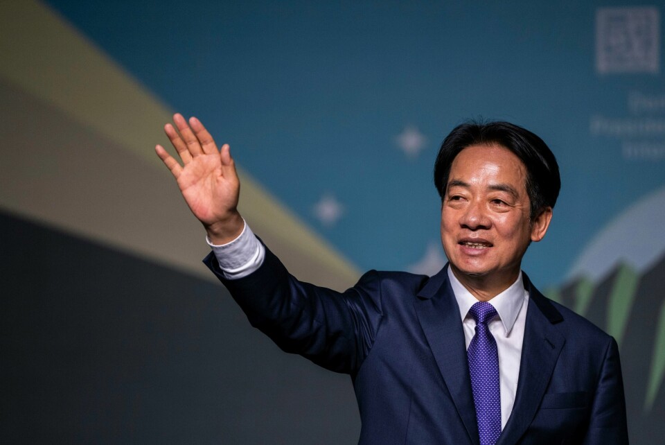 Taiwans sittende visepresident Lai Ching-te vant lørdagens presidentvalg. Taiwans sittende visepresident Lai Ching-te vant lørdagens presidentvalg. Foto: Louise Delmotte / AP / NTB