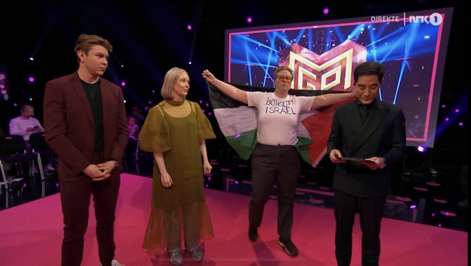 NRK-ledelsens syn på at Israel deltar i årets Eurovision Song Contest blir tema i Kringkastingsrådet, på oppfordring fra medlemmer i rådet. Mot slutten av den første delfinalen i Melodi Grand Prix sist lørdag gikk Rødts bystyrepolitiker Jorunn Folkvord opp på scenen i protest mot Israel og krigen i Gaza. Hendelsen fant sted idet programleder Fredrik Solvang skulle intervjue Christine Dancke og Oscar Westerlin. Mot slutten av den første delfinalen i Melodi Grand Prix lørdag forsøkte Rødts bystyrepolitiker Jorunn Folkvord å avbryte det direktesendte TV-programmet.Hendelsen fant sted idet programleder Fredrik Solvang skulle intervjue Christine Dancke og Oscar Westerlin.