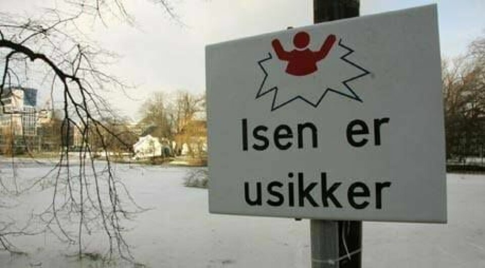 Stavanger og Sandnes kommune melder om usikker is. Stavanger og Sandnes kommune melder om usikker is.