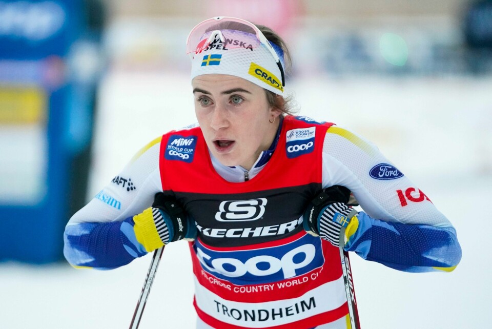 Ebba Andersson har testet positivt for korona. Ebba Andersson har testet positivt for Korona. Foto: Terje Pedersen / NTB