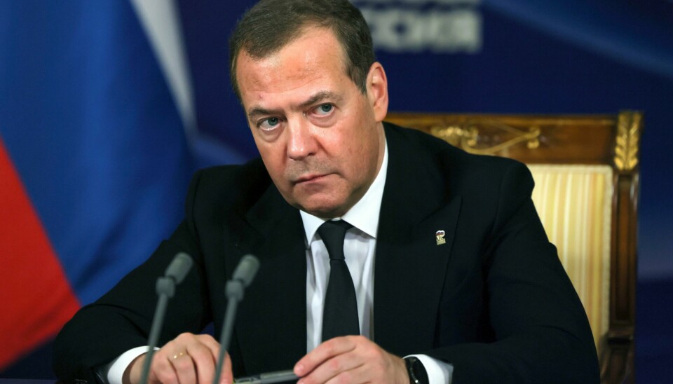 Dmitrij Medvedev har ikke mye til overs for britene og Rishi Sunak.