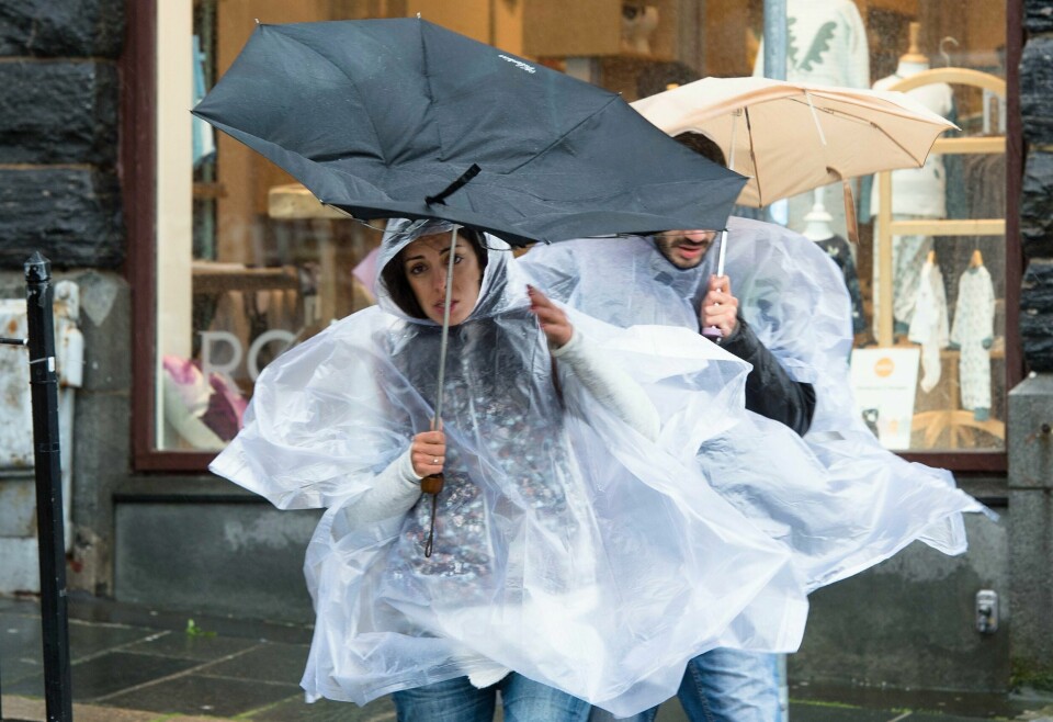 Det kan være en regn- og vindfull opplevelse å være turist på Vestlandet om vinteren, men det påvirker visst ikke optimismen til reiselivsbedriftene, verken på kort eller lag sikt. Bildet er fra Bergen. Det kan være en regn- og vindfull opplevelse å være turist på Vestlandet om vinteren, men det påvirker visst ikke optimismen til reiselivsbedriftene i denne delen av landet. Bildet er fra Bergen