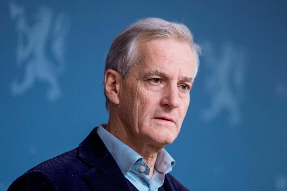Statsminister Jonas Gahr Støre under lørdagens pressekonferanse. Statsminister Jonas Gahr Støre under lørdagens pressekonferanse.