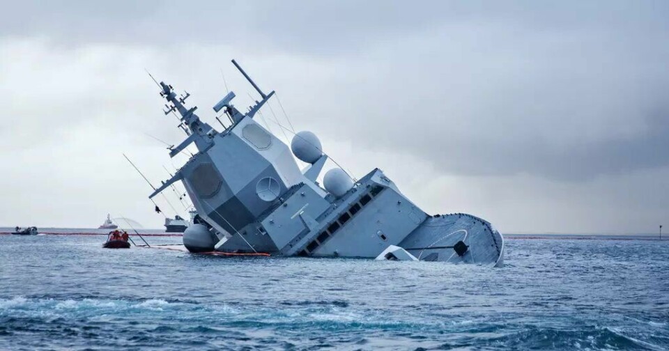 Bruk av Havarikommisjonens rapport i rettssaken kan i verste fall være lovstridig. Arkivbilde av KNM «Helge Ingstad». Bruk av Havarikommisjonens rapport i rettssaken kan i verste fall være lovstridig. Arkivbilde av KNM «Helge Ingstad».Foto: Geir Martin Strande/NTB