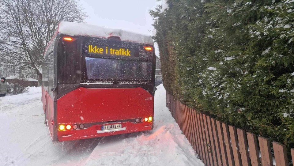 Store snømengder i Oslo skapte utfordringer i trafikken flere dager i januar. Her står en buss i krysset mellom Maridalsveien og Frysjaveien. Store snømengder i Oslo skapte utfordringer i trafikken flere dager i januar. Her står en buss i krysset mellom Maridalsveien og Frysjaveien. Foto: Truls Nygaard / NTB