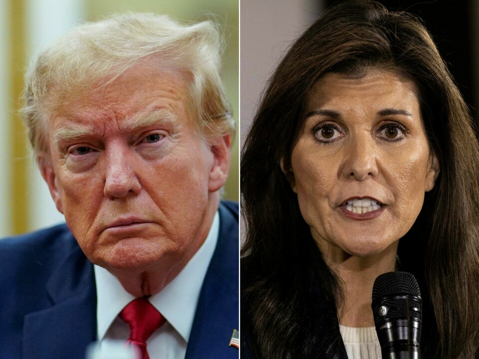 Nikki Haley gir ikke opp kampen mot Donald Trump. Montasje.