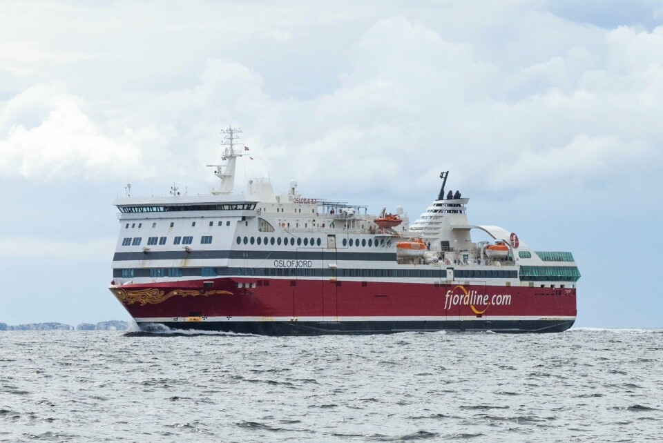 Fjordline sin ferge MS Oslofjord seiler strekningen mellom norske Sandefjord og svenske Strømstad. Fjordlines ferge MS Oslofjord. Foto: Erik Flaaris Johansen / NTB