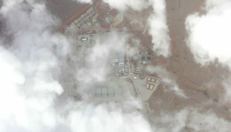 Tre amerikanske soldater ble drept i droneangrepet mot militærbasen Tower 22 nordøst i Jordan søndag. Kina advarer mot at angrepet kan føre til en spiral med gjengjeldelse og ytterligere eskalering i regionen. Tre amerikanske soldater ble drept i droneangrepet mot militærbasen Tower 22 nordøst i Jordan søndag. Kina advarer mot at angrepet kan føre til en spiral med gjengjeldelse og ytterligere eskalering i regionen. Foto: Planet Labs PBC via AP / NTB