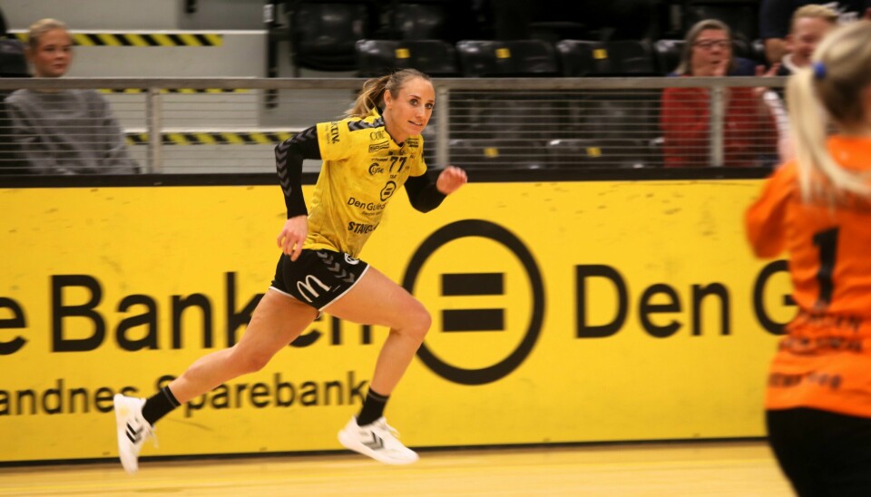 Camilla Herrem og Sola lå bare et par mål bak Vipers på bortebane med 13 minutter igjen, men tapte til slutt. Sola Håndball - Romerike Ravens
