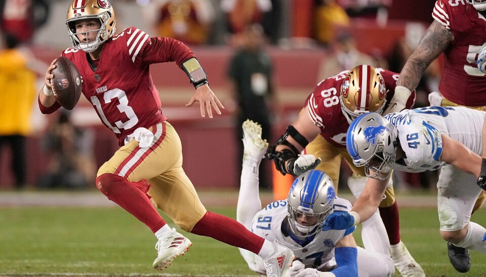 Det blir en dyr fornøyelse for tilhengere av San Francisco 49ers som vil se om quarterback Brock Purdy greier å fortsette sin kometkarriere med seier i Superbowl mot Kansas City Chiefs. Det blir en dyr fornøyelse for tilhengere av San Francisco 49ers som vil se om quarterback Brock Purdy greier å fortsette sin kometkarriere med seier i Superbowl mot Kansas City Chiefs. Foto: Mark J. Terrill, AP / NTB