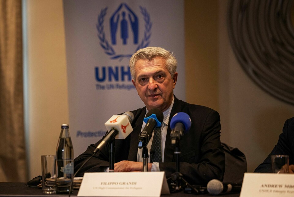 FNs høykommissær for flyktninger, den italienske diplomaten Filippo Grandi. FNs høykommissær for flyktninger, den italienske diplomaten Filippo Grandi.