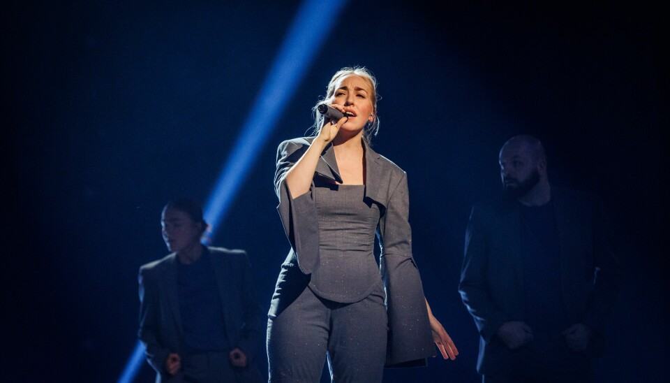 MGP-finalist Margaret Berger er blant artistene som er kritisk til Israels deltakelse ved årets Eurovision Song Contest. Her under første prøve torsdag før finalen i Melodi Grand Prix i Trondheim Spektrum lørdag. Margaret Berger på første prøve i Trondheim Spektrum torsdag. Foto: Alexander Vestrum / NTB
