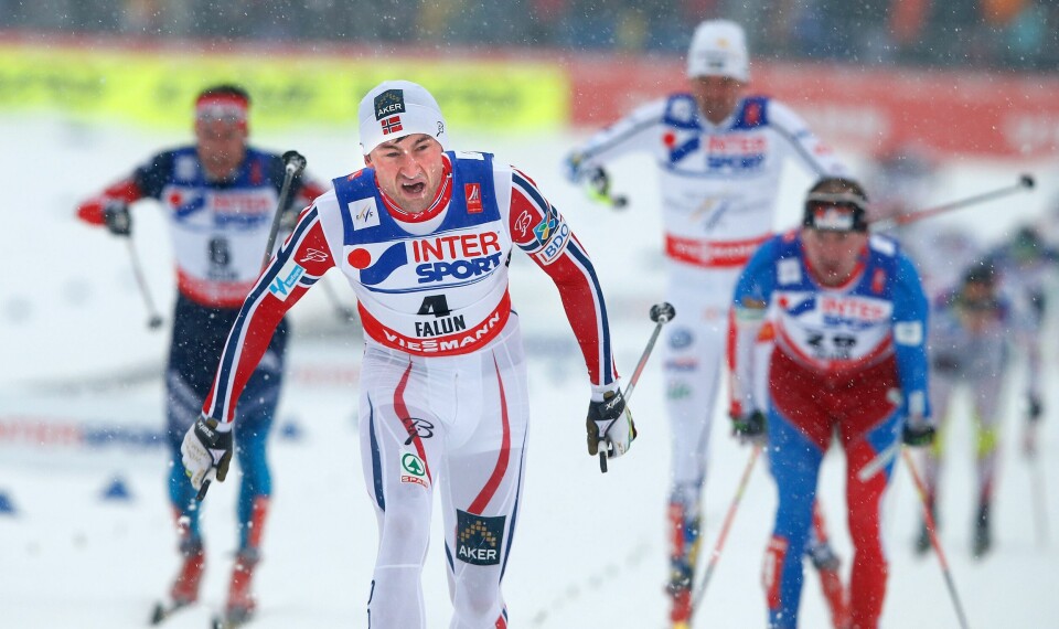 Petter Northugs siste VM-løp: Han spurter ned alle på femmila i Falun i 2015. Petter Northugs siste VM-løp: Han spurter ned alle på femmila i Falun i 2015.