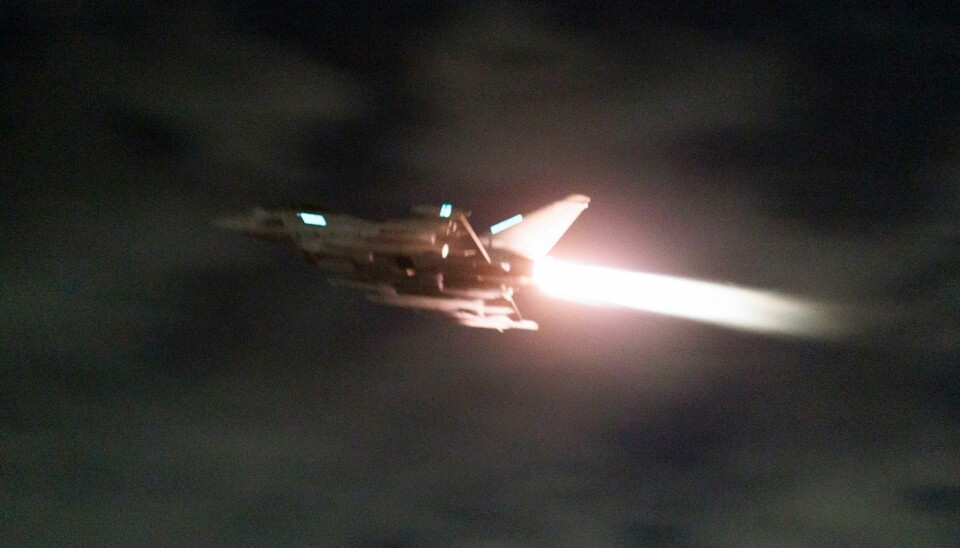Britiske RAF Typhoon-kampfly stasjonert på Kypros deltok lørdag i angrepene mot houthimål i Jemen Britiske RAF Typhoon-kampfly stasjonert på Kypros deltok lørdag i angrepene mot houthimål i Jemen. Foto: Det britiske forsvarsdepartementet / AP / NTB