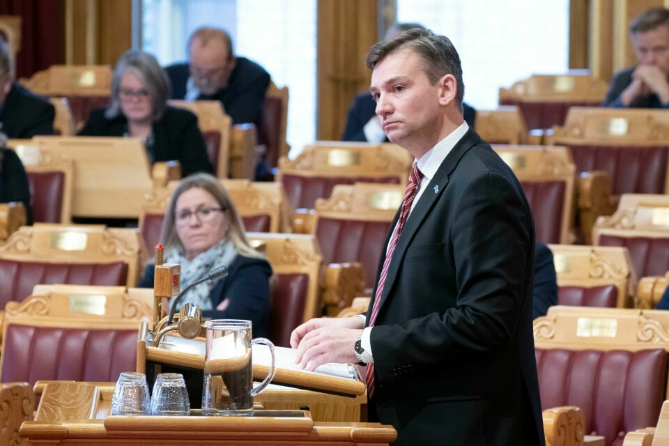 Henrik Asheim under en tidligere spørretime i Stortinget. Henrik Asheim