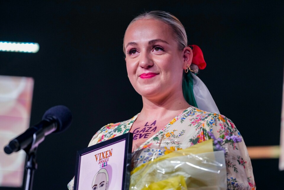 Frida Marie Grande ble kåret til Årets influenser under Vixen Awards 2023. Frida Marie Grande ble kåret til Årets influenser under Vixen Awards 2023.