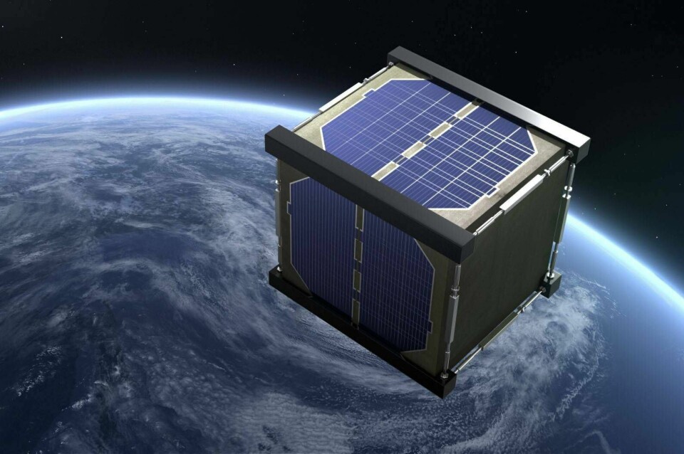 LingoSat-satellitten er på størrelse med en kaffekopp. LingoSat-satellitten er på størrelse med en kaffekopp.