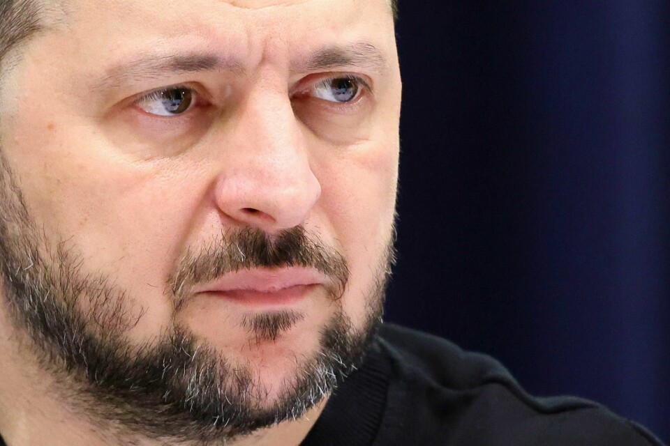 Ukrainas president Volodymyr Zelenskyj mener blokaden er tegn på at solidariteten med landet hans svekkes gradvis. Ukrainas president Volodymyr Zelenskyj mener blokaden er tegn på at solidariteten med landet hans svekkes gradvis. Foto: Wolfgang Rattay / AP / NTB