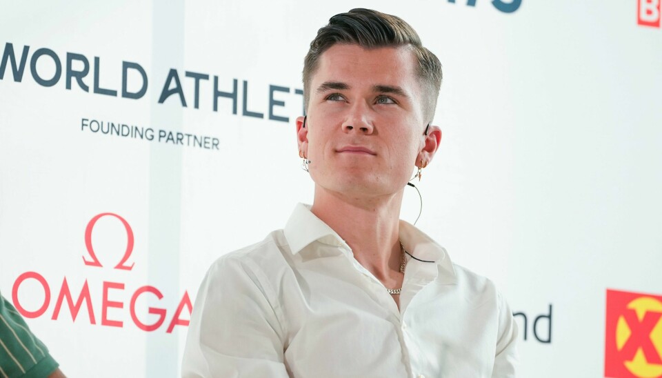 Jakob Ingebrigtsen under pressekonferansen dagen før Bislett Games. Jakob Ingebrigtsen under pressekonferansen dagen før Bislett Games. Foto: Beate Oma Dahle / NTB