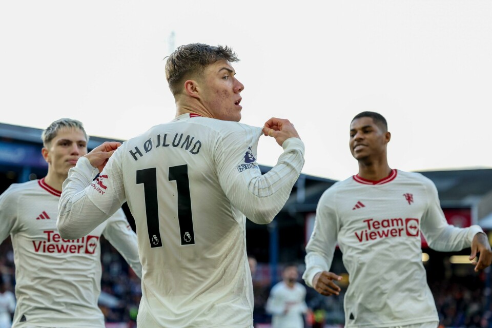 Rasmus Højlund scoret to kjappe mål i Manchester Uniteds seier over Luton. Rasmus Højlund scoret to kjappe mål i Manchester Uniteds seier over Luton. Foto: Ian Walton / AP / NTB