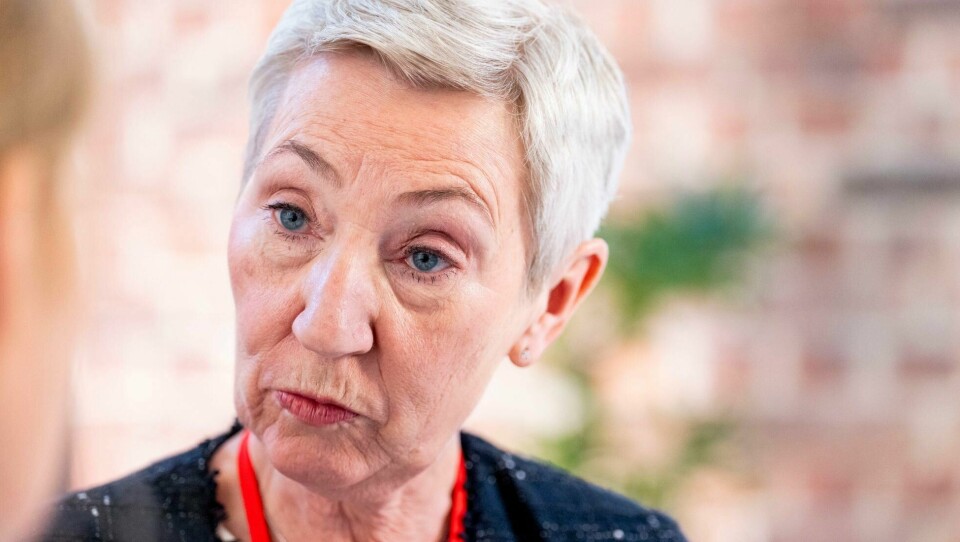 LO-leder Peggy Hessen Følsvik krever økt kjøpekraft i årets lønnsoppgjør. Oslo 20240212. LO-leder Peggy Hessen Følsvik etter møtet i regjeringens kontaktutvalg med partene i arbeidslivet.Foto: Javad Parsa / NTB
